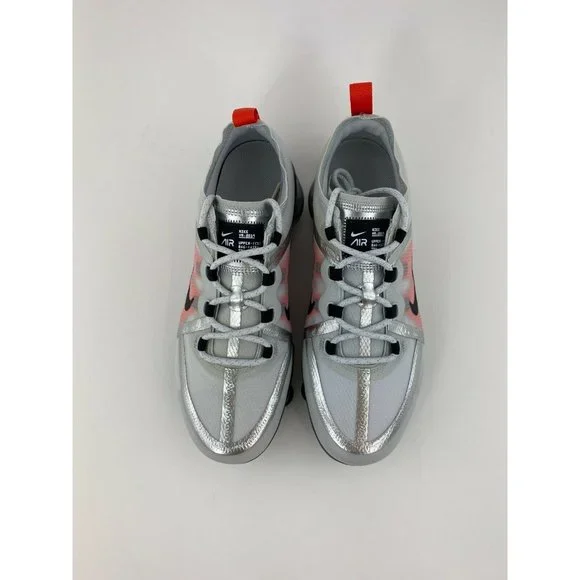 Nike Air VaporMax 2019 Pure Platinum Orange Youth GS Sneakers Shoes - Picture 9 of 12